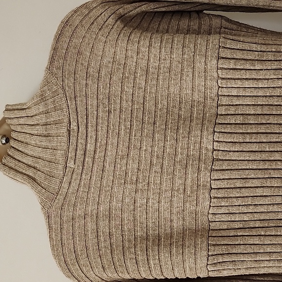 MOUSSY long-sleeved one-piece dress Elegant Beige Knit Slit Dress One Size Fit - Picture 5 of 16